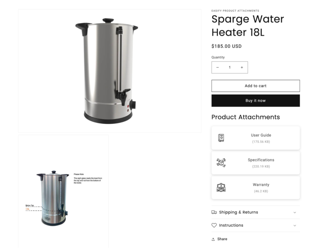 Shopify Product Attachments App | EasifyApps
