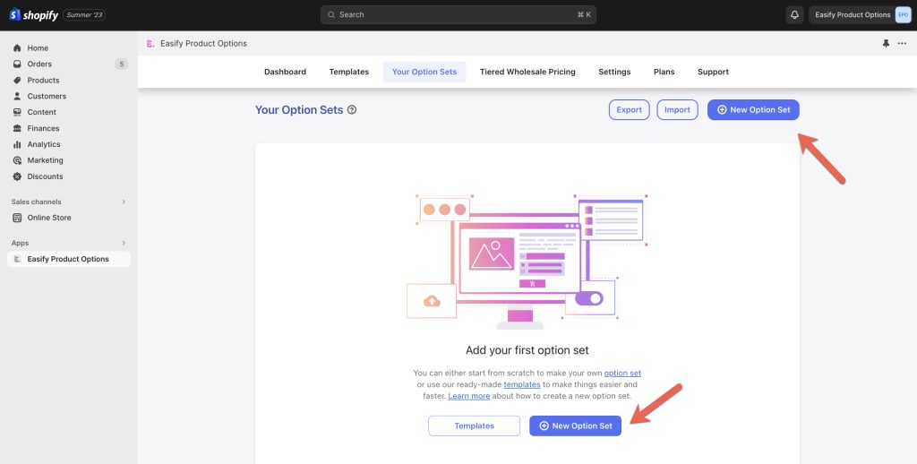 how to create a size chart in shopify