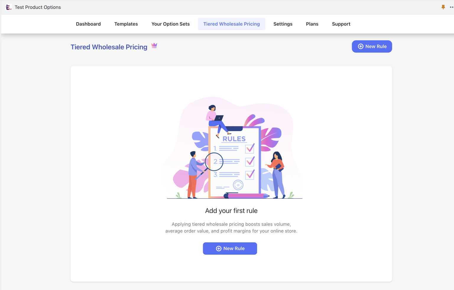 Set up a Tiered Wholesale Pricing rule EasifyApps