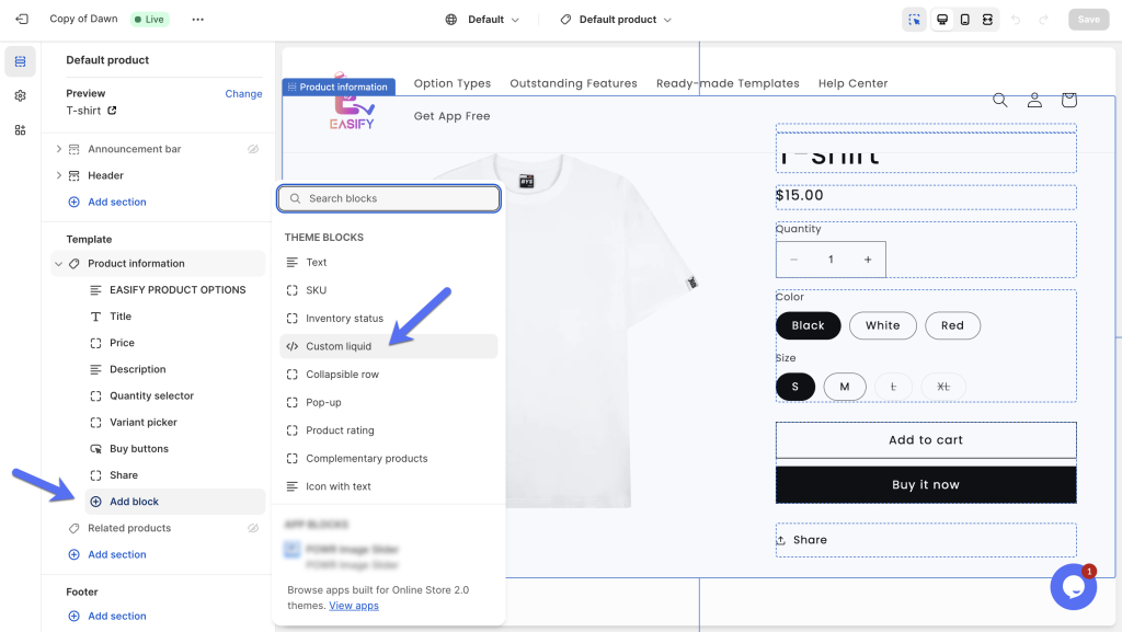 hide unavailable variants in shopify product pages