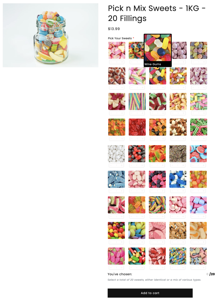 pick n mix sweets inventory shopify