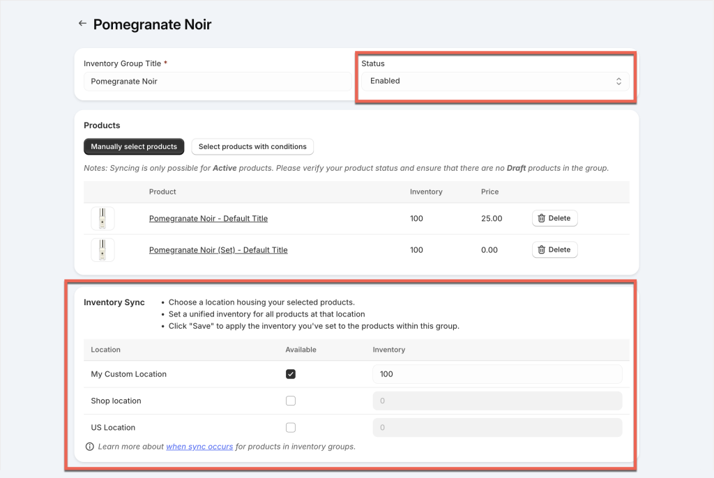 shopify inventory management for bundle