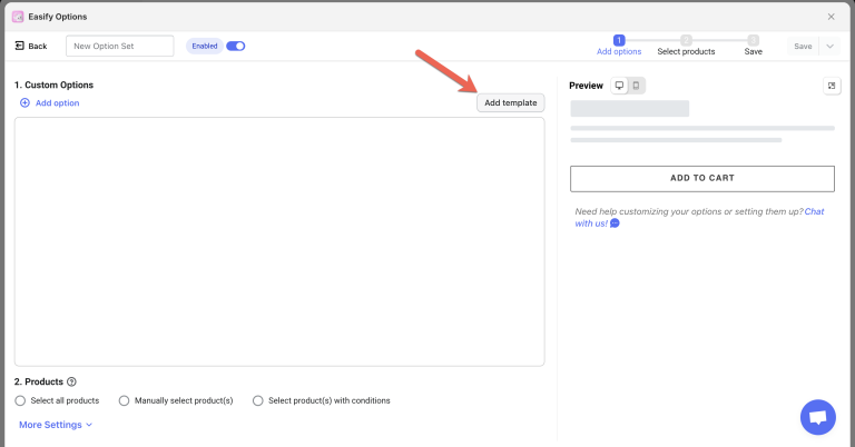 Set Up Option/ Option Set Templates | EasifyApps
